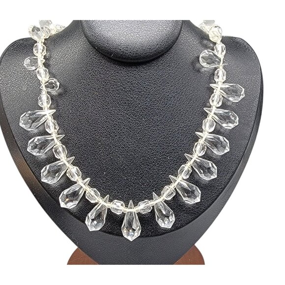 Miriam Haskell Crystal Choker Necklace 14" Vintagw 1950s Makers Mark Pat Clasp - Picture 1 of 15